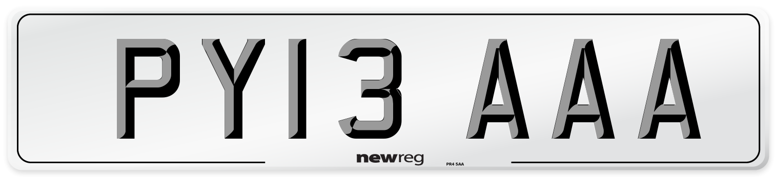 PY13 AAA Number Plate from New Reg